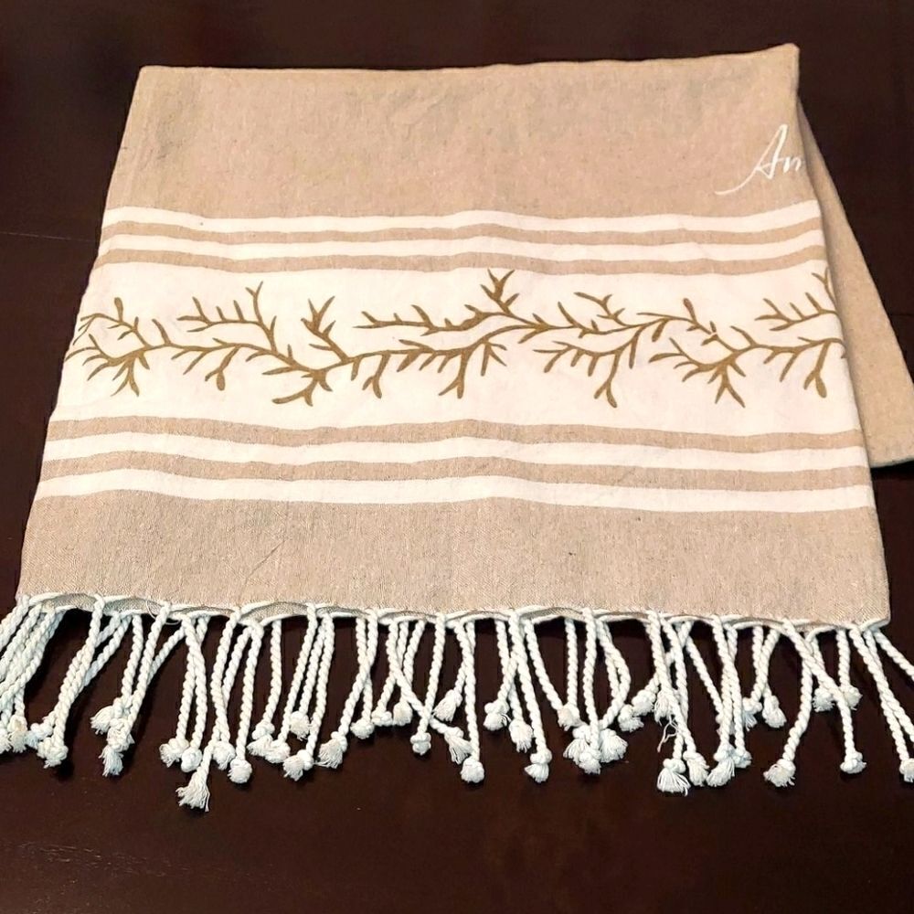 Amalfi 100% Cotton Beige Tablecloth